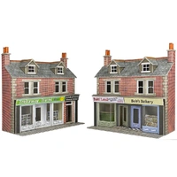 Metcalfe HO/OO Terrace Shop Fronts Brick Card Kit