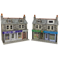 Metcalfe HO/OO Terrace Shop Fronts Stone Card Kit