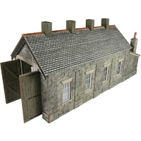 Metcalfe HO Stone Single Track Engine Shed Card Kit