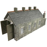 Metcalfe HO Stone Single Track Engine Shed Card Kit