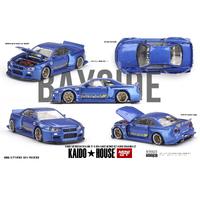 Mini GT 1/64 Nissan Skyline GT-R (R34) Kaido Works (V2 Aero) Shinjuku V2 Diecast Model Car
