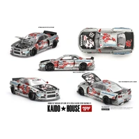 Mini GT 1/64 Nissan Skyline GT-R (R34) Kaido Star Racing V1 Diecast Model Car