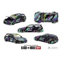 Mini GT 1/64 Honda Civic (Ef) Kaido Works Hks Diecast Model Car