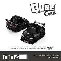Mini GT QubeCarz Nissan LB-ER34 Super Silhouette SKYLINE Black Blister Diecast Model Car