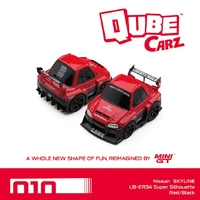 Mini GT 1/64 QubeCarz Nissan LB-ER34 Super Silhouette SKYLINE Red/Black Diecast Model Car