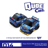 Mini GT 1/64 QubeCarz Nissan SILVIA (S15) LB-Super Silhouette Fausto Racing #555 Diecast Model Car