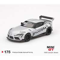 Mini GT 1/64 Pandem Toyota GR Supra V1.0 - Silver Diecast Car