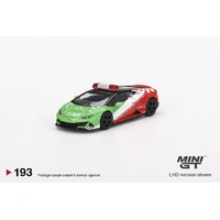 Mini GT 1/64 Lamborghini Huracán EVO Bologna Airport 2020 Follow-Me Car Diecast Car