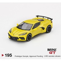 MiniGT 1/64 Chevrolet Corvette Stingray 2020 - Accelerate Yellow Diecast Car