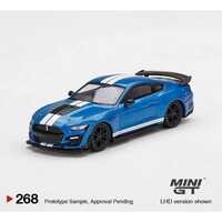 Mini GT 1/64 Ford Mustang Shelby GT500 Ford Performance Blue (RHD) Diecast Car