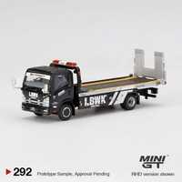 MiniGT 1/64 Isuzu N-Series Vehicle Transporter Black Diecast Truck