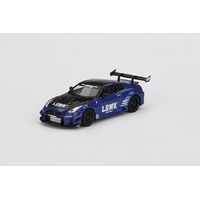 MiniGT 1/64 GT NISSAN 35GT-RR Ver.2 LBWK Blue Diecast Car