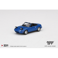 MiniGT 1/64 Mazda Miata MX-5 (NA) Mariner Blue Headlight Up Diecast Car