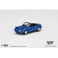 MiniGT 1/64 Mazda Miata MX-5 (NA) Mariner Blue Headlight Up Diecast Car