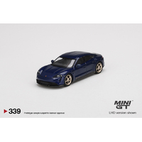 MiniGT 1/64 Porsche Taycan Turbo S Gentian Blue Metallic