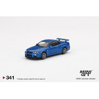 MiniGT 1/64 Nissan Skyline GT-R (R34) V-Spec II Bayside Blue
