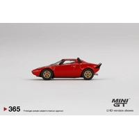 Mini GT 1/64 Lancia Stratos HF Stradale Rosso Arancio Diecast Car