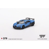 Mini GT 1/64 Bugatti Chiron Pur Sport Blue Diecast Car