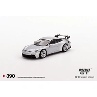 Mini GT 1/64 Porsche 911 (992) GT3 GT Silver Metallic Diecast Car