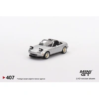 Mini GT 1/64 Mazda Miata MX-5 (NA) Tuned Version Silver Stone Metallic Silver RHD Diecast Car
