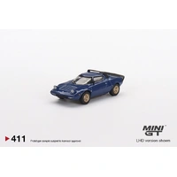 Mini GT 1/64 Lancia Stratos HF Stradale Bleu Vincennes Diecast Car