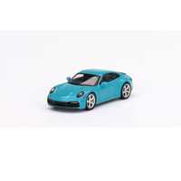 Mini GT 1/64 Porsche 911 (992) Carrera S Miami Blue Diecast Car