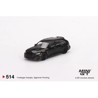Mini GT 1/64 ABT Audi RS6 Johann Abt Signature Edition Black Diecast Car