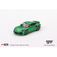 Mini GT 1/64 Porsche 911 Turbo S Python Green Diecast Car