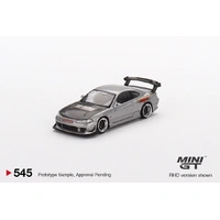 Mini GT 1/64 Nissan Silvia Top Secret (S15) Silver Diecast Car