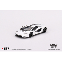 Mini GT 1/64 Lamborghini Countach LPI 800-4  Bianco Siderale Diecast Car