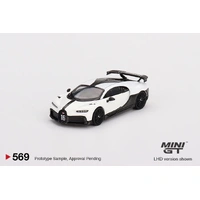 Mini GT 1/64 Bugatti Chiron Pur Sport  White Diecast Car