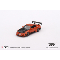Mini GT 1/64 Nissan Silvia S15 D-MAX Metallic Orange Diecast Model Car