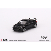 Mini GT 1/64 Honda Civic Type R Crystal Black Pearl 2023 W/ Advan GT Wheel Diecast Model Car