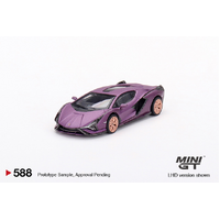 Mini GT 1/64 Lamborghini Sián FKP 37 Matte Viola SE30 Diecast Car