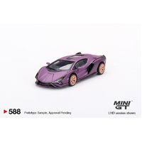 Mini GT 1/64 Lamborghini Sián FKP 37 Matte Viola SE30 Diecast Car