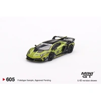 Mini GT 1/64 Lamborghini LB-Silhouette WORKS Aventador GT EVO Lime Diecast Car