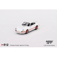 Mini GT 1/64 Porsche 911 Carrera RS 2.7 Grand Prix White with Red Livery Diecast Car