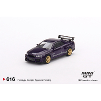 Mini GT 1/64 Nissan Skyline GT-R (R34) Tommykaira R-Z Midnight Purple Diecast Car