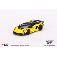 Mini GT 1/64 Lamborghini LB-Silhouette WORKS Aventador GT EVO Yellow Diecast Car