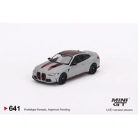 Mini GT 1/64 BMW M4 CSL (G82) Frozen Brooklyn Grey Metallic Diecast Car