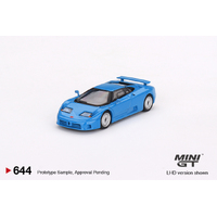 Mini GT 1/64 Bugatti EB110 GT Blu Bugatti Diecast Car