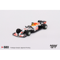 Mini GT 1/64 Red Bull RB16B #33 Max Verstappen 2021 Turkish Grand Prix 2nd Place Diecast Car