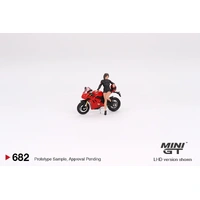 Mini GT 1/64 Ducati Panigale V4 S w/ Ducati Girl Diecast Motorbike