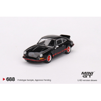 Mini GT 1/64 Porsche 911 Carrera RS 2.7 Black with Red Livery Diecast Car