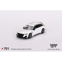 Mini GT 1/64 Audi ABT RS6-R Glacier White Metallic Diecast Car