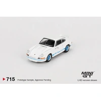 Mini GT 1/64 Porsche 911 Carrera RS 2.7 Grand Prix White with Blue Livery  Diecast Model Car
