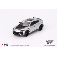 Mini GT 1/64 Lamborghini Urus Performante Grigio Nimbus Diecast Model Car