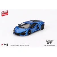 Mini GT 1/64 Lamborghini Revuelto Blu Eleos Diecast Model Car