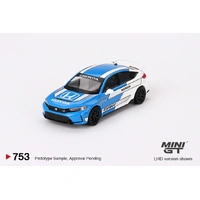 Mini GT 1/64 Honda Civic Type R #3 2023 Pace Car Blue Diecast Model Car