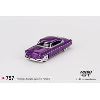 Mini GT 1/64 Lincoln Capri Hot Rod 1954 Purple Metallic Diecast Model Car